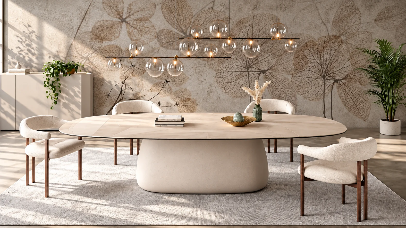 Mesas de comedor con tapa porcelánica